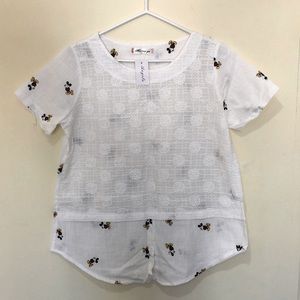 Cute Mickey Mouse white shirt